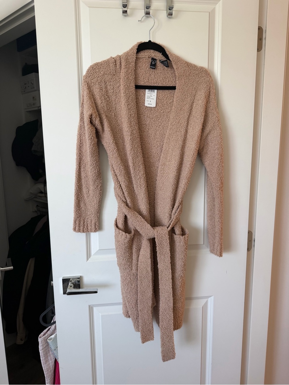 Windsor Women's Belted Open-Front Cardigan - Taupe